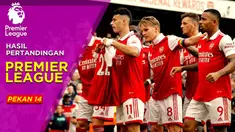 Berita Motiongrafis tentang  Hasil Pertandingan Liga Inggris Pekan 14, Arsenal Pesta Gol Saat Taklukkan Nottingham Forest. 5 Gol Tanpa Balas.