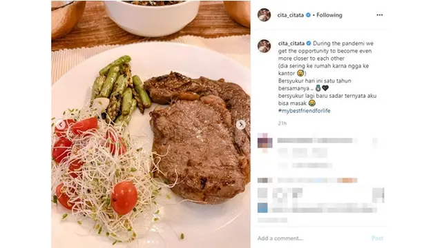 Masak Buat Kekasih, Ini 6 Momen Perayaan Anniversary Cita Citata dan Roy Geurts