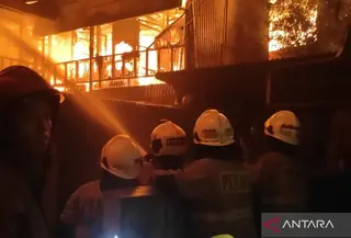 Kebakaran di Grogol Petamburan. (Antara)