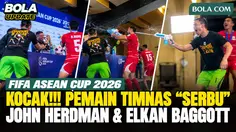 Kocak! Pemain Timnas Indonesia “Serbu” John Herdman dan Elkan Baggott di Ruang Konferensi Pers FIFA ASEAN Cup 2026
