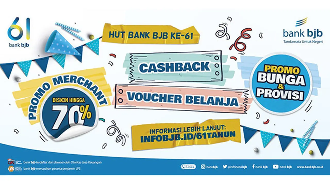 bank bjb Ultah ke-61, Banjir Promo Produk dan Merchant