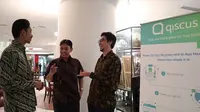 Ki-ka: COO Qiscus Muhammad MD Rahim, CEO Qiscus Delta Purna Widyangga, dan CTO Qiscus Evan Purnama. Liputan6.com/Jeko Iqbal Reza