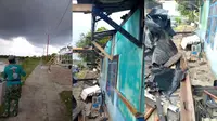 Detik-Detik Puting Beliung Sapu Permukiman Warga di Tulang Bawang Lampung, Atap Rumah Berhamburan