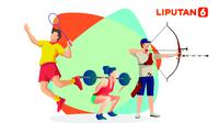 Banner Indonesia di Olimpiade Tokyo 2020. (Liputan6.com/Abdillah)