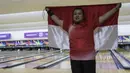 Atlet tenpin bowling Indonesia, Elsa Maria, merebut medali emas Asian Para Games 2018 nomor tunggal putri TPB4, Selasa (9/10/2018). (Bola.com/Vitalis Yogi Trisna)