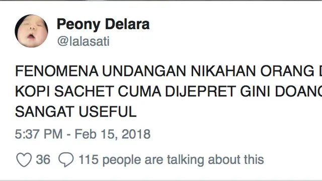 Undangan di Atas Kopi Sachet