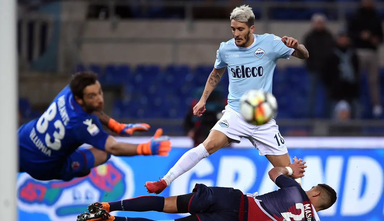 Berkat performa apiknya bersama Lazio, Luis Alberto dikabarkan membuat Barcelona tertarik untuk memboyongnya pada bursa transfer mendatang. (AFP/Filippo Monterforte)