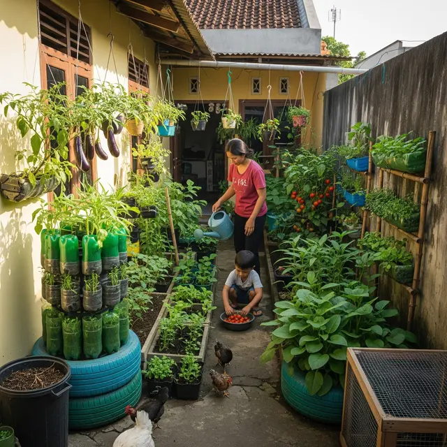 Cara Mengubah Pekarangan Sempit Menjadi Sumber Pangan Keluarga Mandiri (AI)