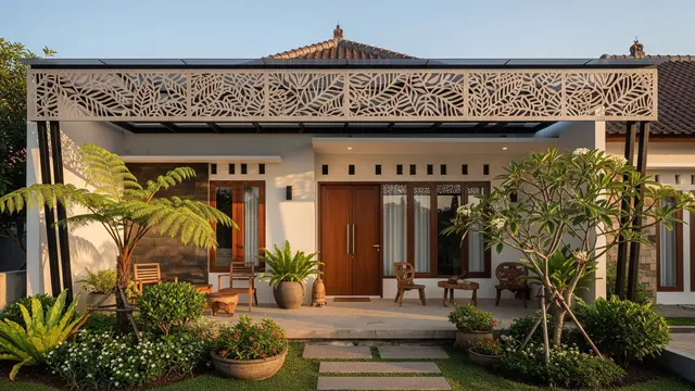 Kanopi dengan Rangka Laser Cut
