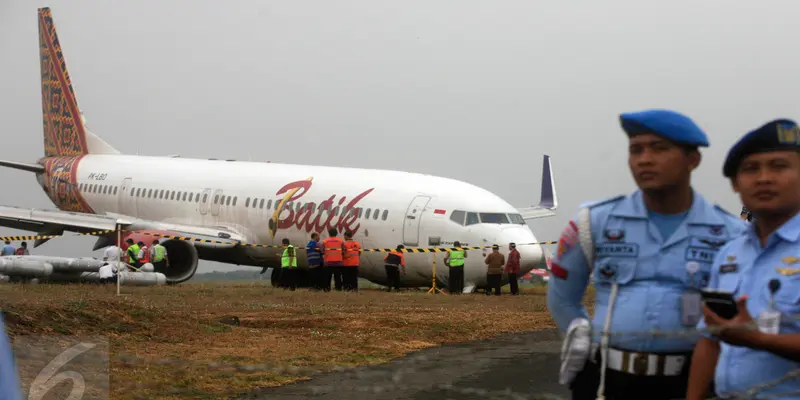 20151106-Beginilah Kondisi Batik Air Saat Tergelincir di Bandara Adisucipto