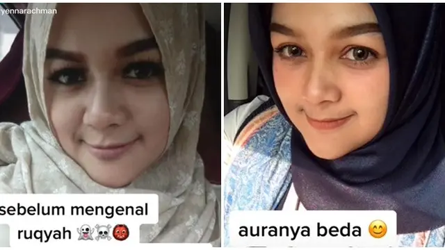 Viral Perubahan Wajah Wanita Sebelum dan Sesudah Ruqyah Ini Bikin Takjub