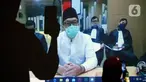 Mantan Menpora, Imam Nahrawi mendengarkan bacaan tuntutan Jaksa Penuntut Umum (JPU) dalam secara online di Gedung KPK, Jakarta,Jumat (12/06/2020). Imam Nahrawi terkait kasus dugaan suap dana hibah pemerintah kepada KONI melalui Kemenpora sebesar 17 miliar. (merdeka.com/Dwi Narwoko)