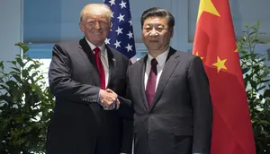 Presiden Donald Trump dan Presiden Xi Jinping di G20 (AP)