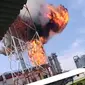 Pengolahan Gas Gundih Cepu di Blora Terbakar. (Istimewa)