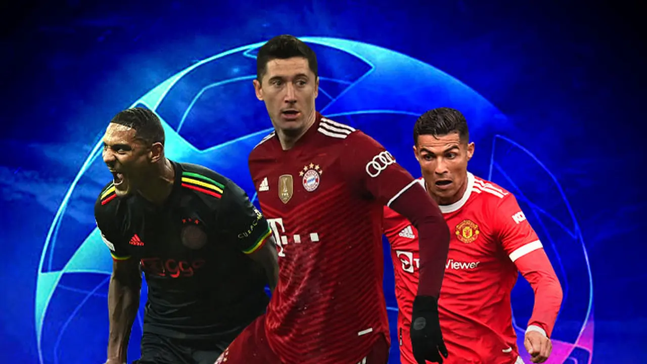 Liga Champions - Sebastien Haller, Robert Lewandowski, Cristiano Ronaldo