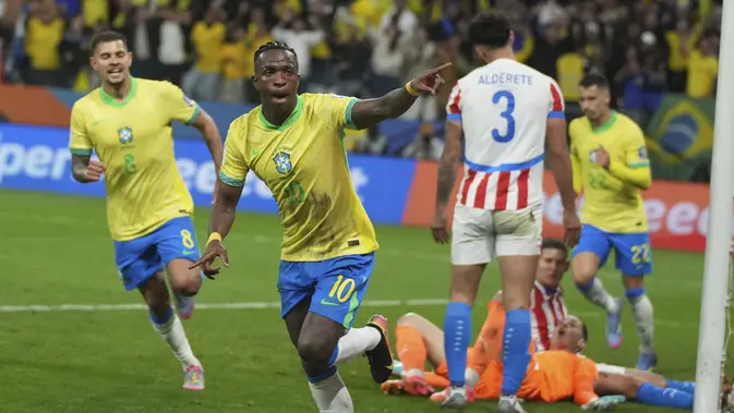 Hasil Pertandingan Brasil vs Paraguay: Vinicius Junior Jadi Pembeda, Tim Samba Menang Tipis
