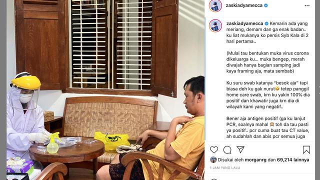 Unggahan Zaskia Adya Mecca. (Foto: Instagram @zaskiadyamecca)