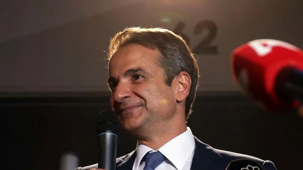 Pemimpin partai New Democracy yang memenangi pemilu Yunani, Kyriakos Mitsotakis (AFP PHOTO)