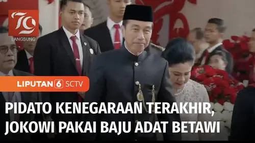 VIDEO: Sidang Tahunan MPR, Jokowi Pakai Baju Adat Betawi dan Ma'ruf Amin Kenakan Busana Palembang