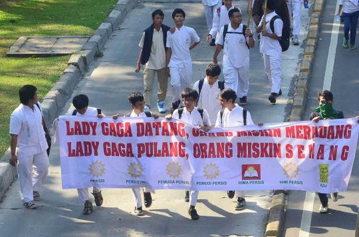 Demo FPI tolak konser Lady Gaga