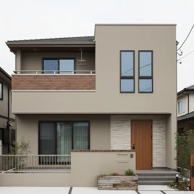 Model Rumah Perkotaan dengan Cat Earth Tone Kekinian