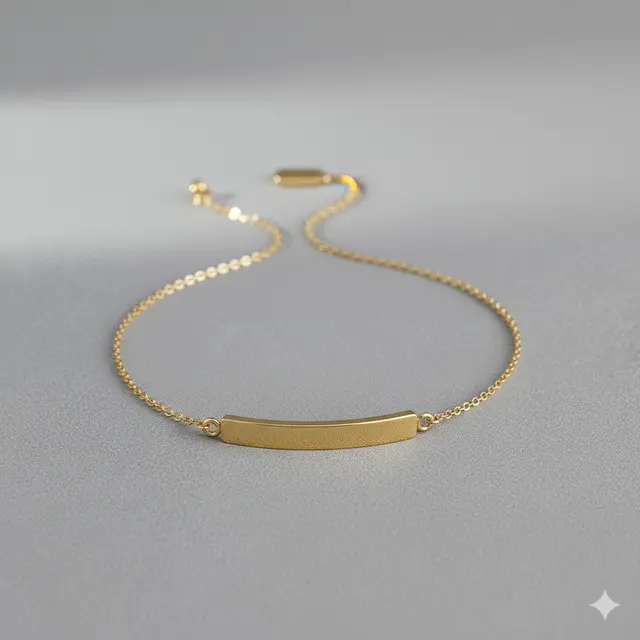Gelang Bar Emas Horizontal