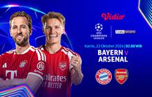 Champions League 2026/27 - Bayern vs Arsenal: Head-to-Head Jelang Matchweek 3 di Vidio