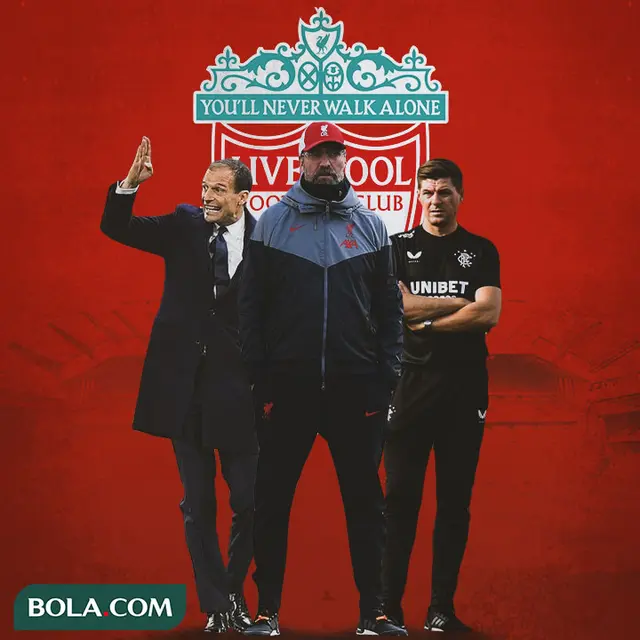 Liverpool - Massimiliano Allegri, Jurgen Klopp, Steven Gerrard