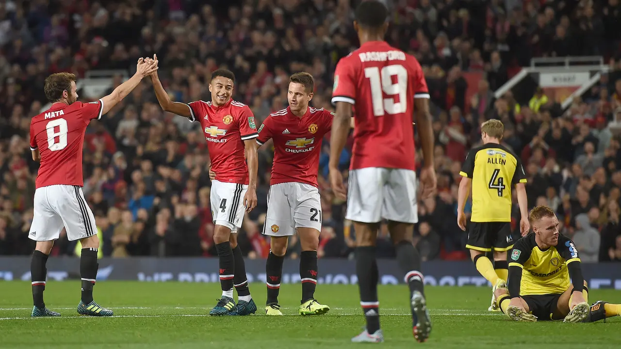 Manchester United, Piala Liga Inggris, Burton Albion