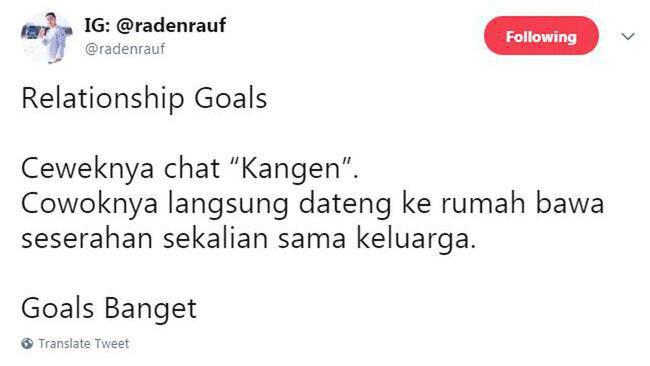 Nggak usah banyak omong, langsung lamar ke rumah/copyright Twitter/@radenrauf via Brilio.net