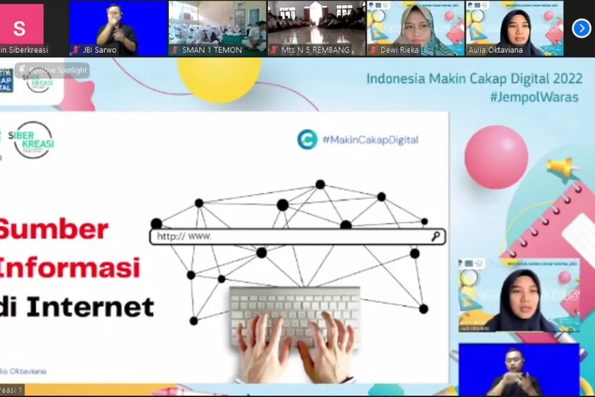 Webinar Makin Cakap Digital 2022 dengan tema Jangan Asal Copy-Paste, Yuk! Hindari Plagiarisme