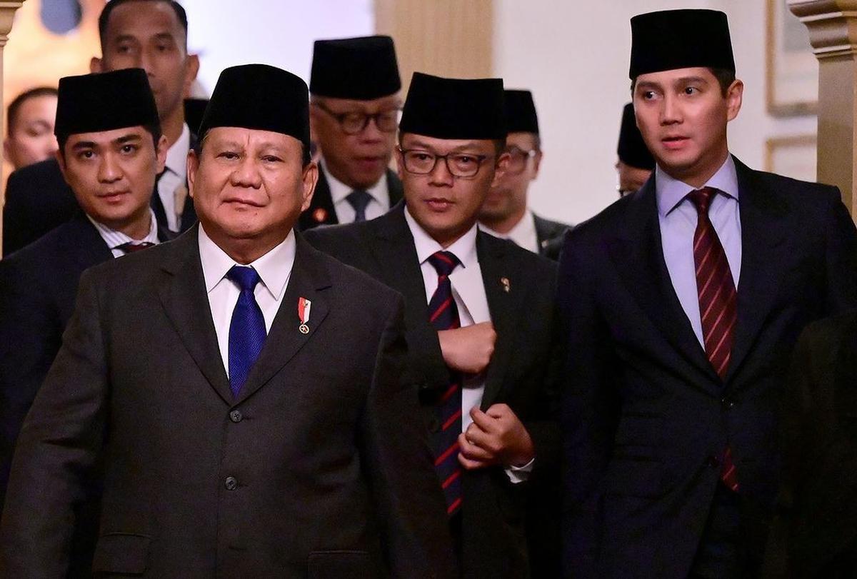 Potret Budi Djiwandono Dampingi Presiden Prabowo Makan Malam di AS