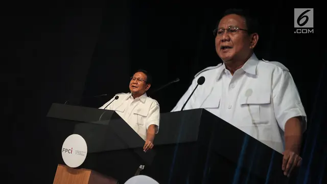 Prabowo Sampaikan Materi di Conference on Indonesia Foreign Policy 2017