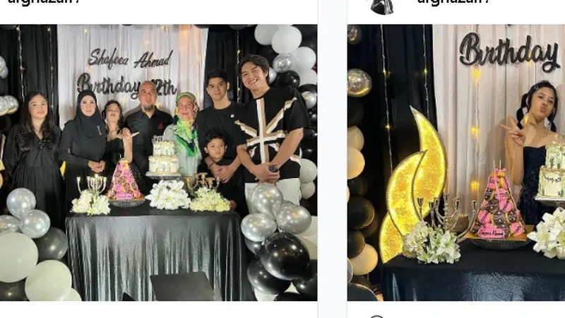 Perayaan ultah Shafeea Ahmad putri Ahmad Dhani dan Mulan Jameela (Foto: Instagram alghazali7)