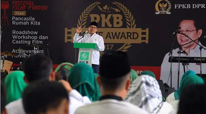 Muhaimin Iskandar saat pembukaan acara PKB Movie Award