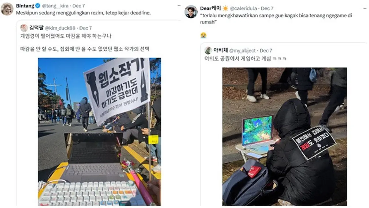 6 Potret Poster Demo di Korea Selatan Ini Bikin Senyum, Relate dengan Netizen Indo