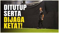 Berita video latihan perdana Timnas Jepang di Lapangan A, Komplek Gelora Bung Karno, Senin (11/11/2024) sore WIB, ditutup kain hitam dan dijaga dengan ketat.