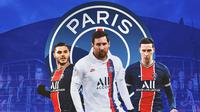PSG - Mauro Icardi, Lionel Messi, Julian Draxler (Bola.com/Adreanus Titus)
