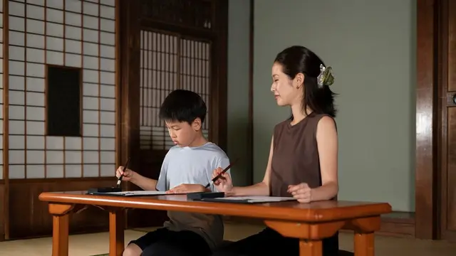 Ruang tamu lesehan ala Jepang