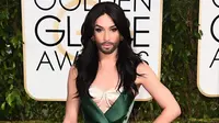 Conchita Wurst, Wanita Berjambang Tampil Memukau di Golden Globe