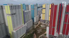 Foto areal suasana Wisma Atlet di Kemayoran, Jakarta, Kamis (1/3). Pembangunan Wisma untuk atlet yang berlaga pada Asian Games 2018 telah mencapai 99,9 persen. (Liputan6.com/Arya Manggala)