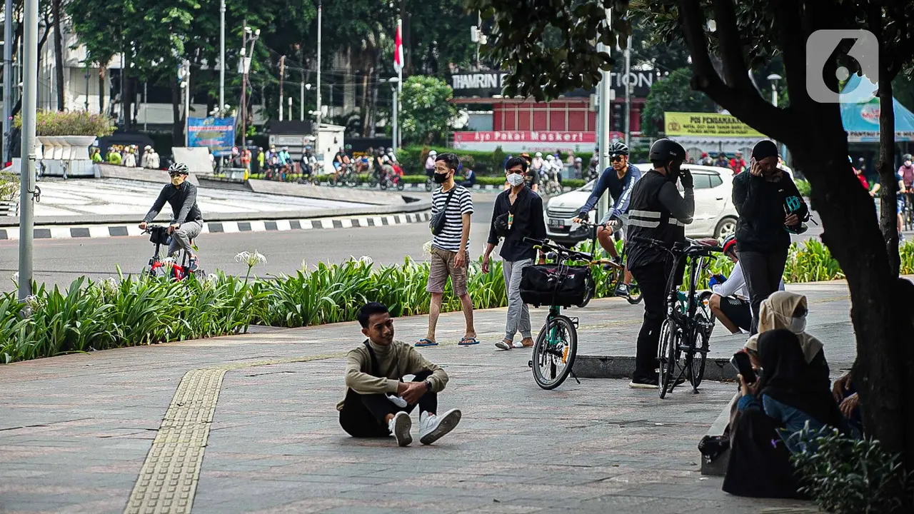 FOTO: CFD Ditiadakan, Kawasan Sudirman - Thamrin Tetap Ramai