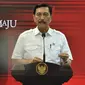 Menko Marves Luhut B. Pandjaitan saat memberikan keterangan pers usai Rapat Terbatas Evaluasi PPKM di Istana Kepresidenan Jakarta pada Senin, 3 Januari 2022. (Dok Humas Sekretariat Kabinet RI)