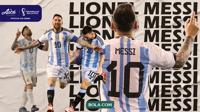 Ilustrasi - Lionel Messi Logo Aice