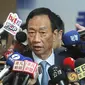 Miliarder pendiri perusahaan pemasok utama komponen Apple yaitu Foxconn, Terry Gou. (AP Photo/Chiang Ying-ying)