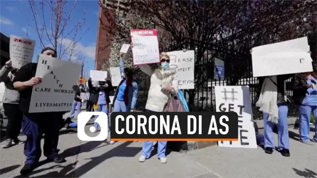VIDEO: Kekurangan APD, Perawat di New York Turun Berdemo