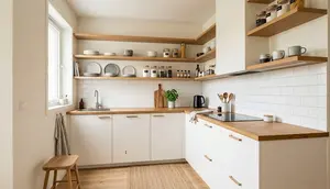 7 Desain Dapur Kecil dengan Rak Terbuka agar Terlihat Lega, Tetap Rapi dan Tampak Estetik