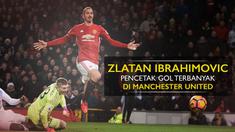 Berita video Zlatan Ibrahimovic sebagai pencetak gol terbanyak di Manchester United.