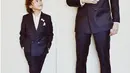 Suami Bunga Citra Lestari, Ashraf Sinclair dan putranya Noah Aidan Sinclair mengenakan jas senada berpose bersama. Ashraf Sinclair, meninggal dunia di usia 40 tahun diduga akibat serangan jantung pada Selasa 18 Februari 2020 pukul 3.40 pagi. (Instagram/@ashrafsinclair)