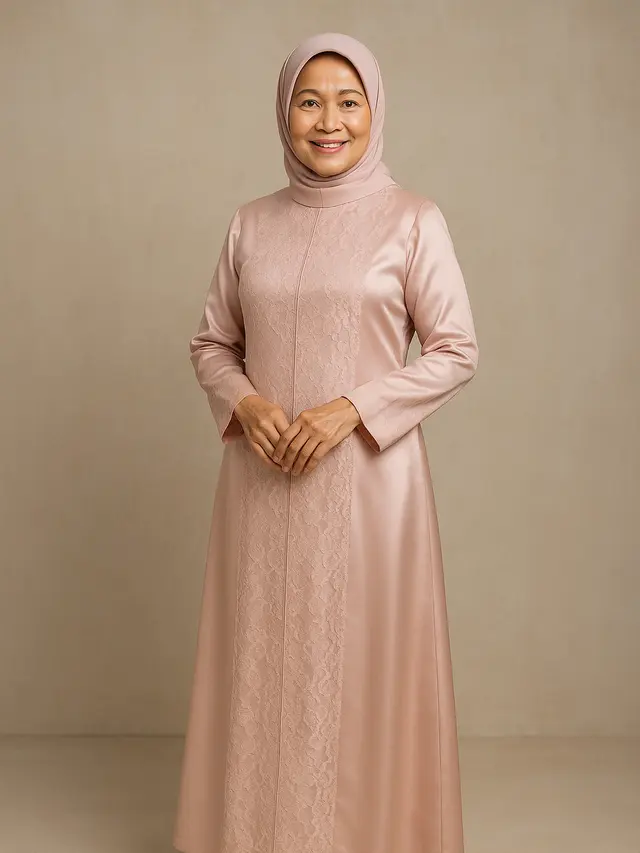 Model Gamis Brokat Warna Pastel yang Trendi di 2025/Ilustrasi gambar oleh AI